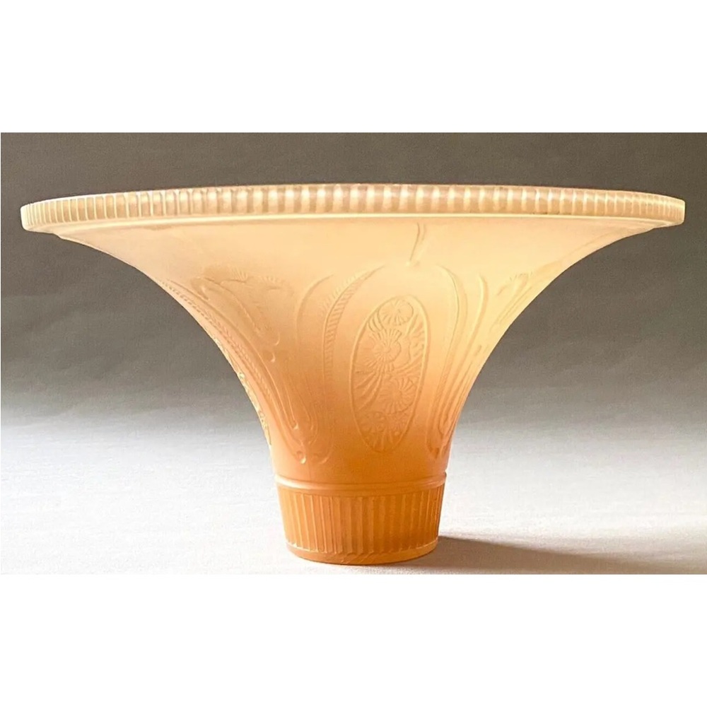 Elegant Cream Glass Shade for Torchiere